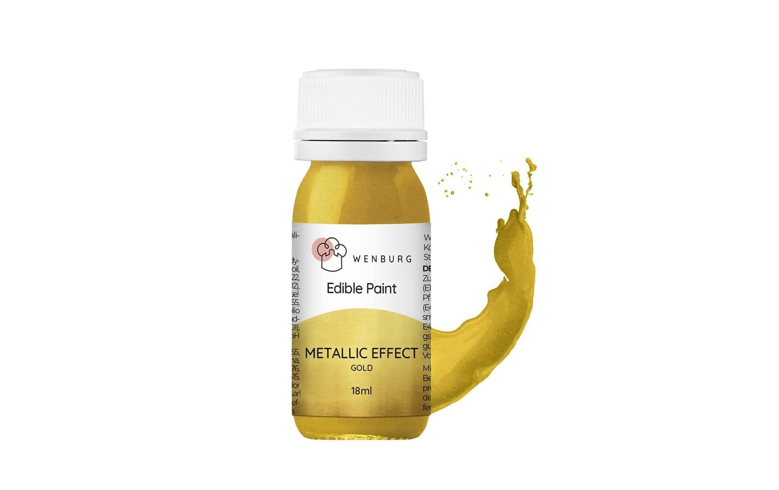 Wenburg Lebensmittelfarbe Gold, 18 ml Wenburg Lebensmittelfarbe Gold, 18 ml