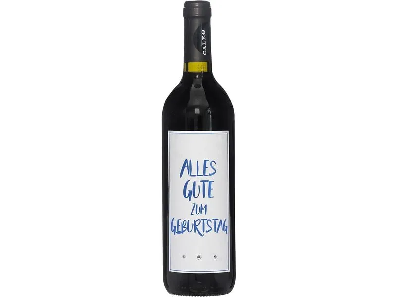 Dreams and Fantasy Geschenkidee Rotwein Alles Gute zum Geburtstag Blau, 750 ml