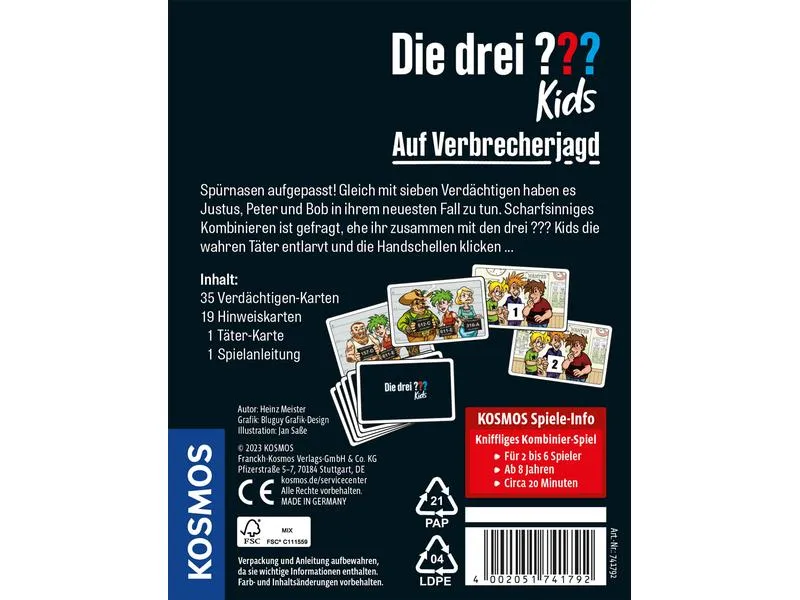 Kosmos Kinderspiel Die drei ??? Kids – Auf Verbrecherjagd Kosmos Kinderspiel Die drei ??? Kids – Auf Verbrecherjagd