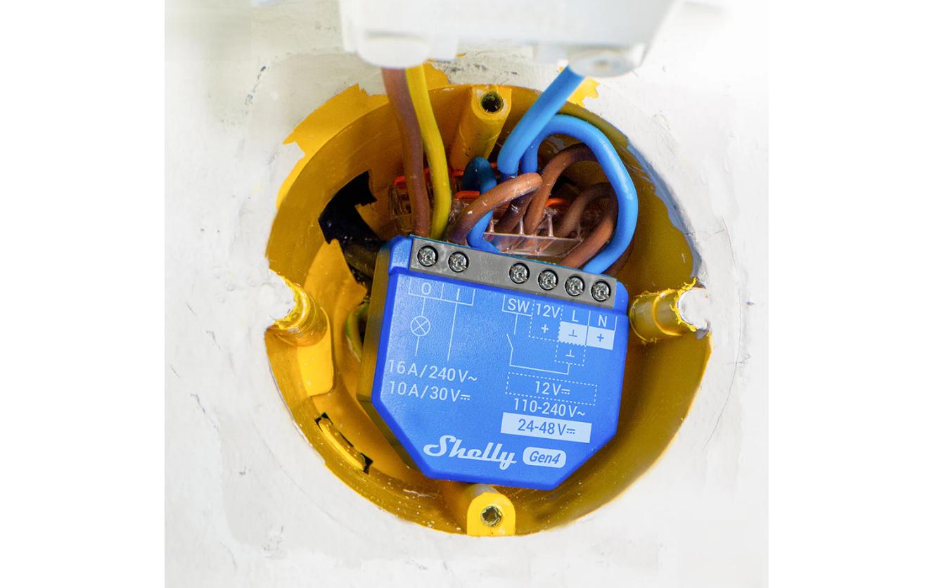 Shelly WLAN-Schaltaktor 1 Gen 4 x 2 Blau