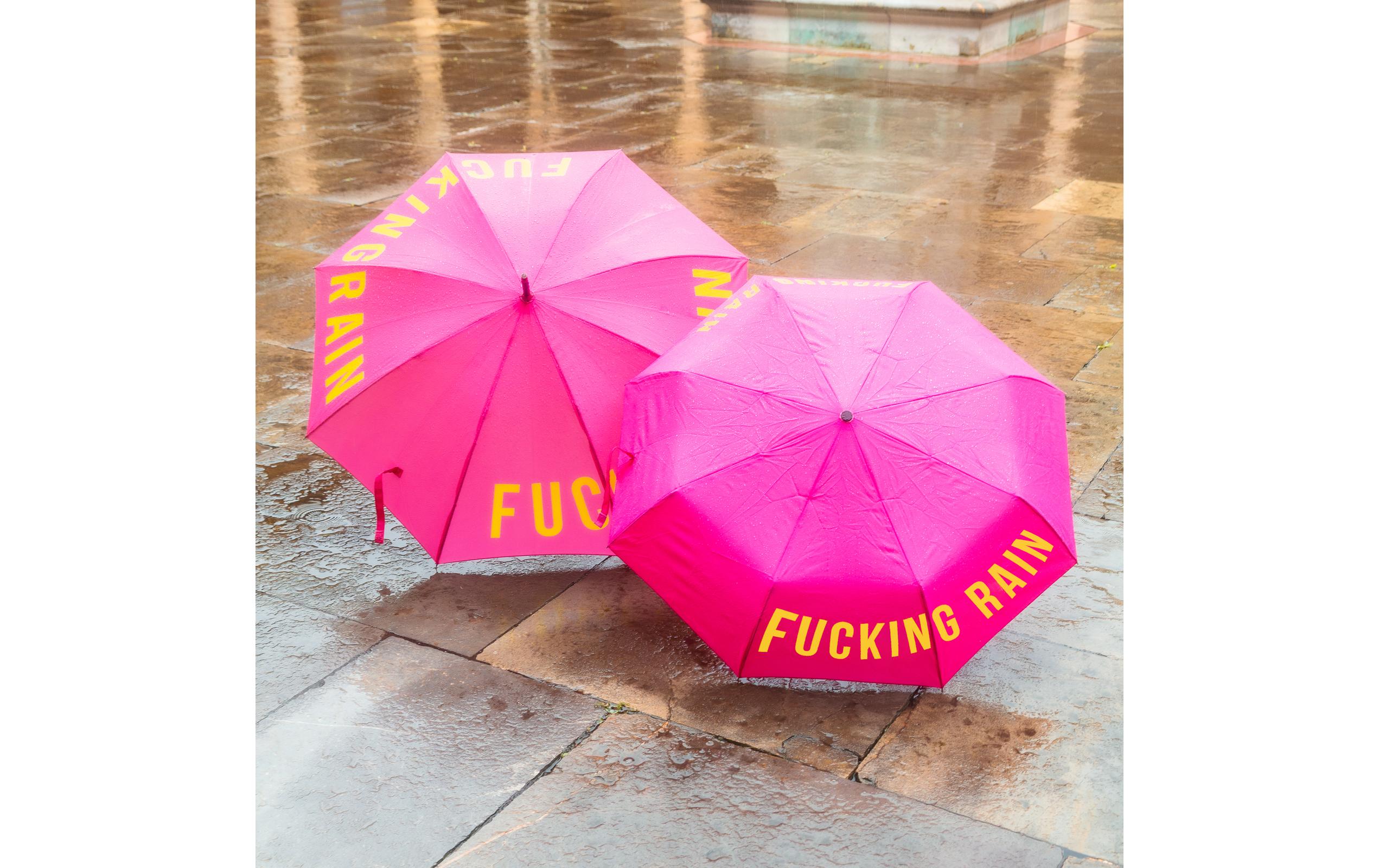 Trendform Schirm Fucking rain Pink