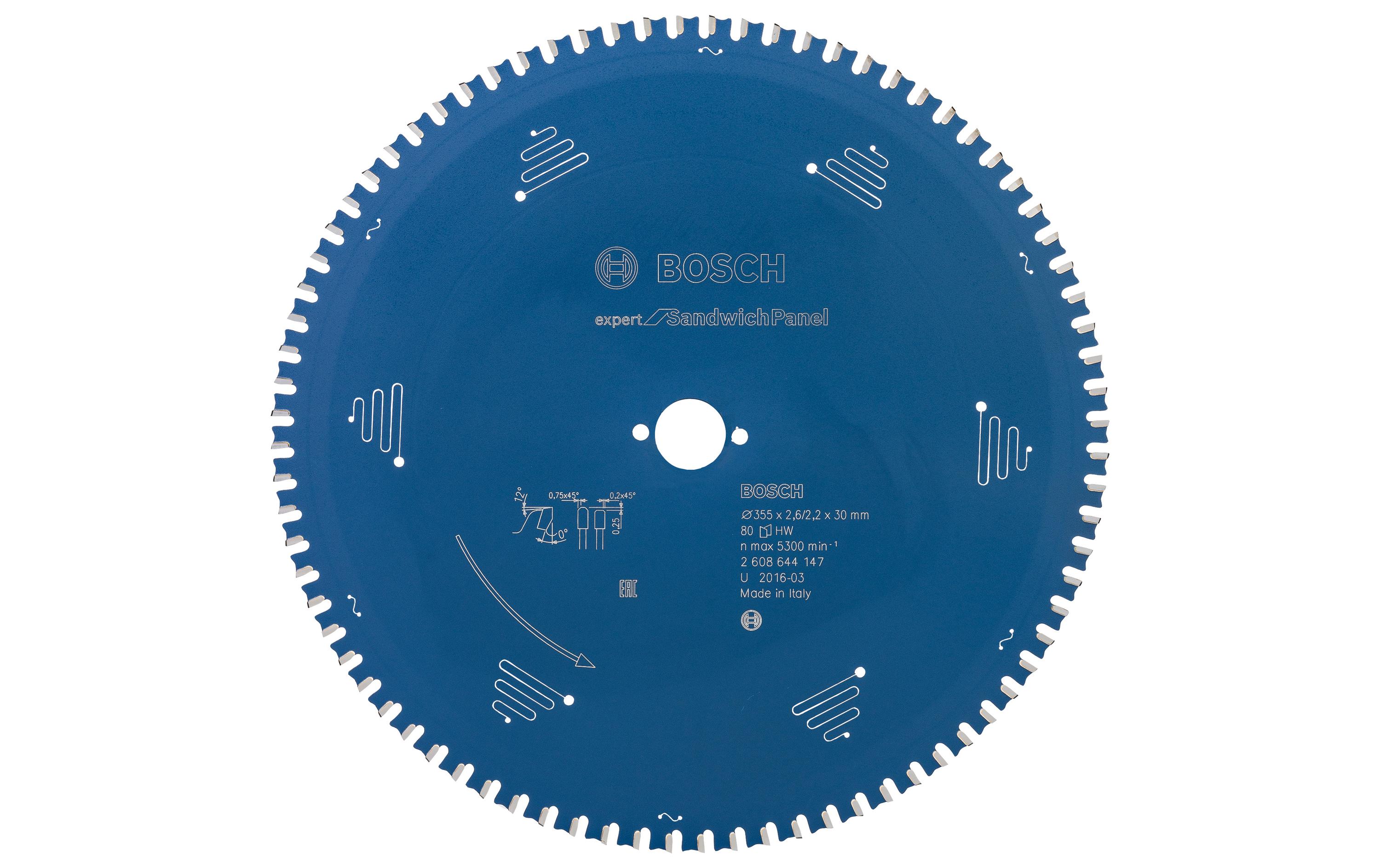 Bosch Professional Kreissägeblatt Expert Sandwich Panel 355 x 30 x 2.6 mm, Z 80 Bosch Professional Kreissägeblatt Expert Sandwich Panel 355 x 30 x 2.6 mm, Z 80