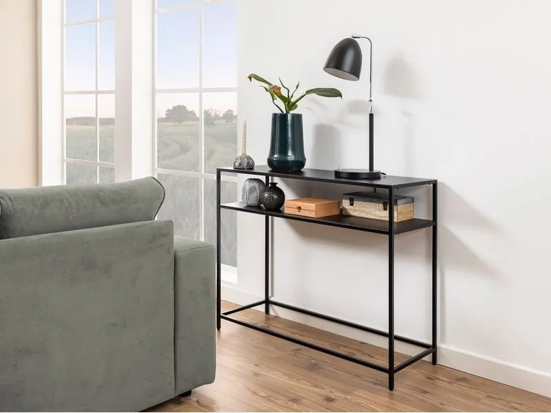 AC Design Konsolentisch Newcastle 100 x 35 x 79 cm, Schwarz