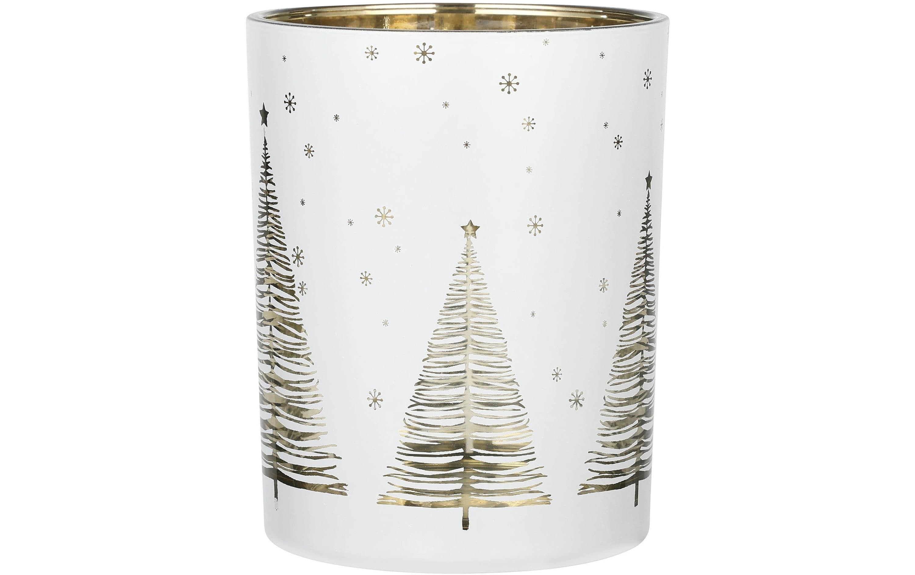 EGLO Weihnachtswindlicht Lukut Ø 10 cm, Gold/Weiss