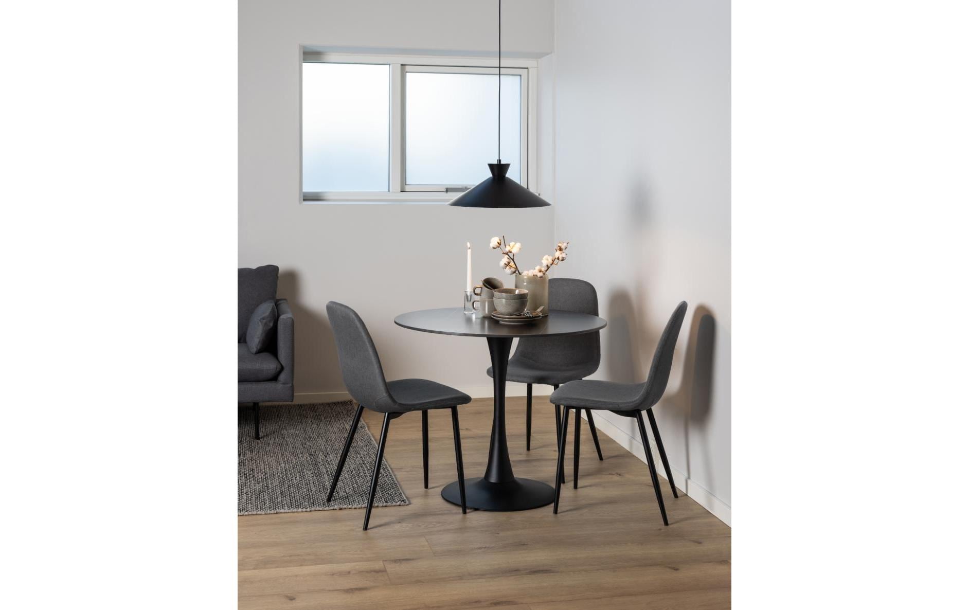 AC Design Stuhl Celia 4 Stück, Dunkelgrau