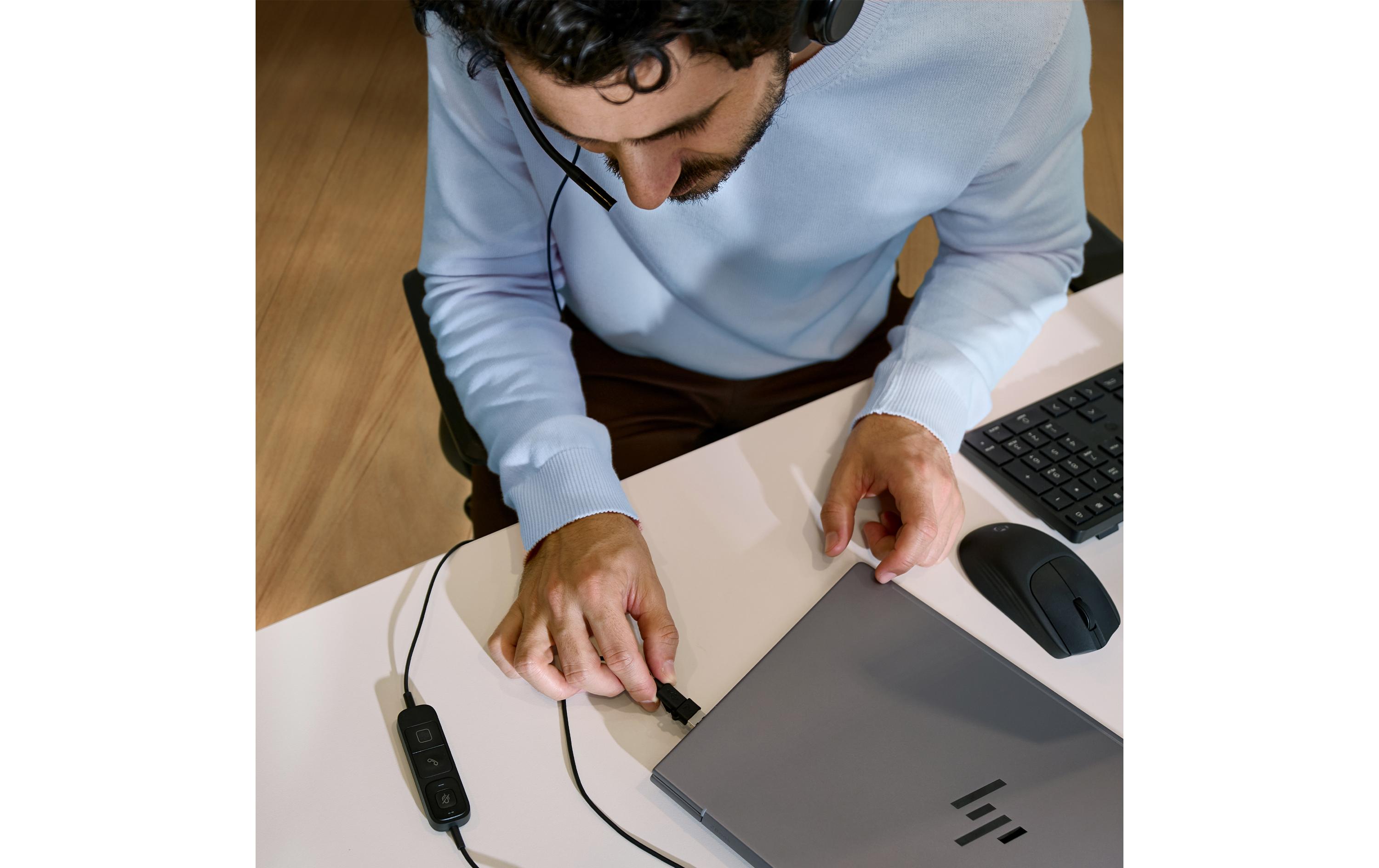HP Headset Poly Mission 425 Stereo USB-C, kabelgebunden