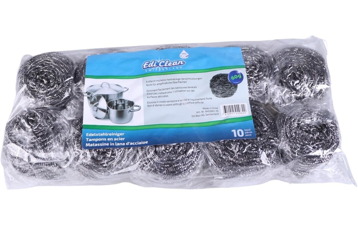 Edi Baur Stahlschwamm 10 Stück, 60 gr