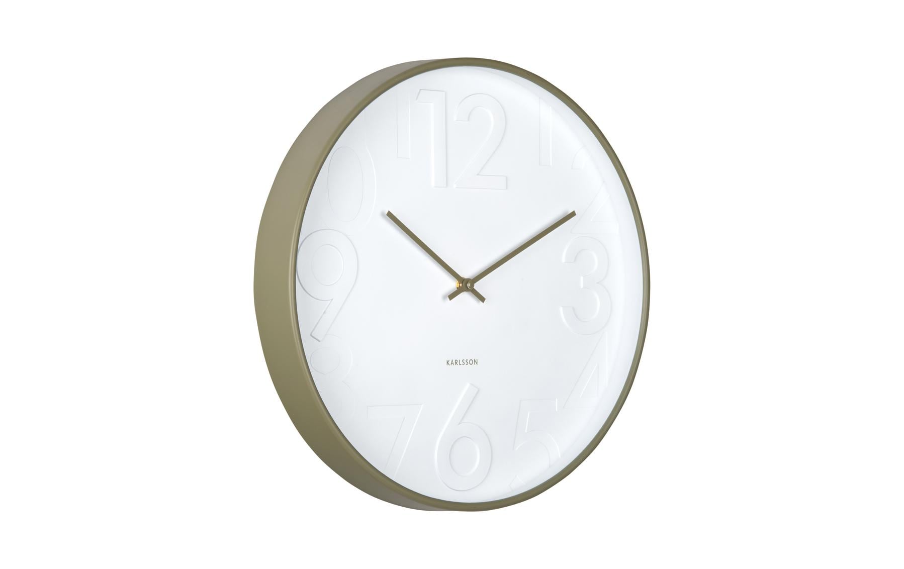 KARLSSON Wanduhr Ayuno Ø 40 cm, Grün