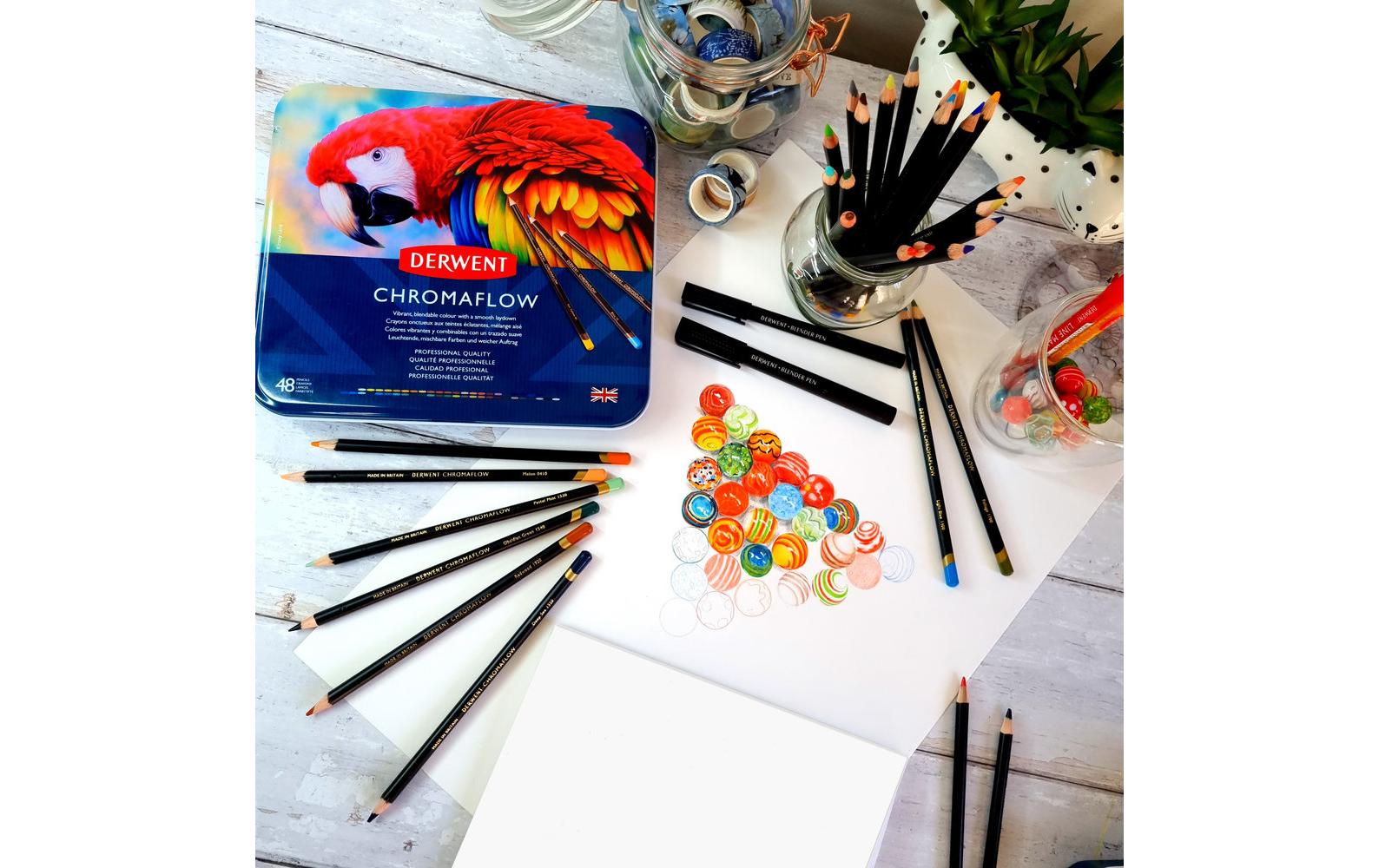 Derwent Chromaflow Buntstifte, mehrfarbig, 3,5 mm, 48-teilig