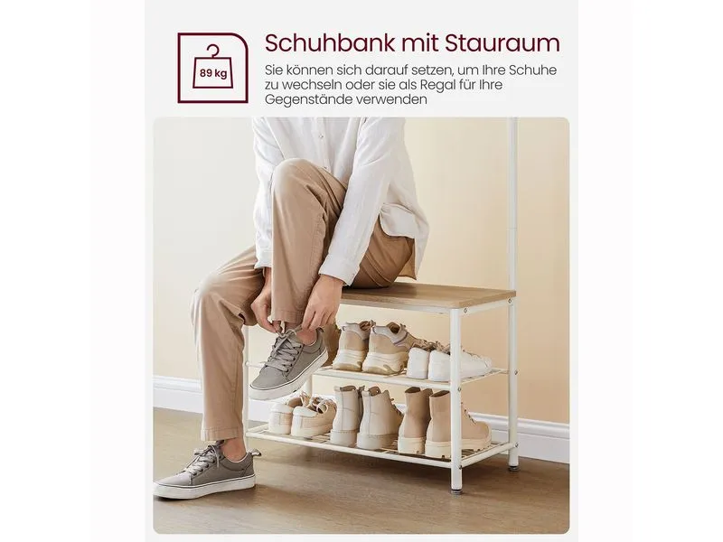 VASAGLE Garderobe 32.5 cm x 175 cm, Weiss VASAGLE Garderobe 32.5 cm x 175 cm, Weiss