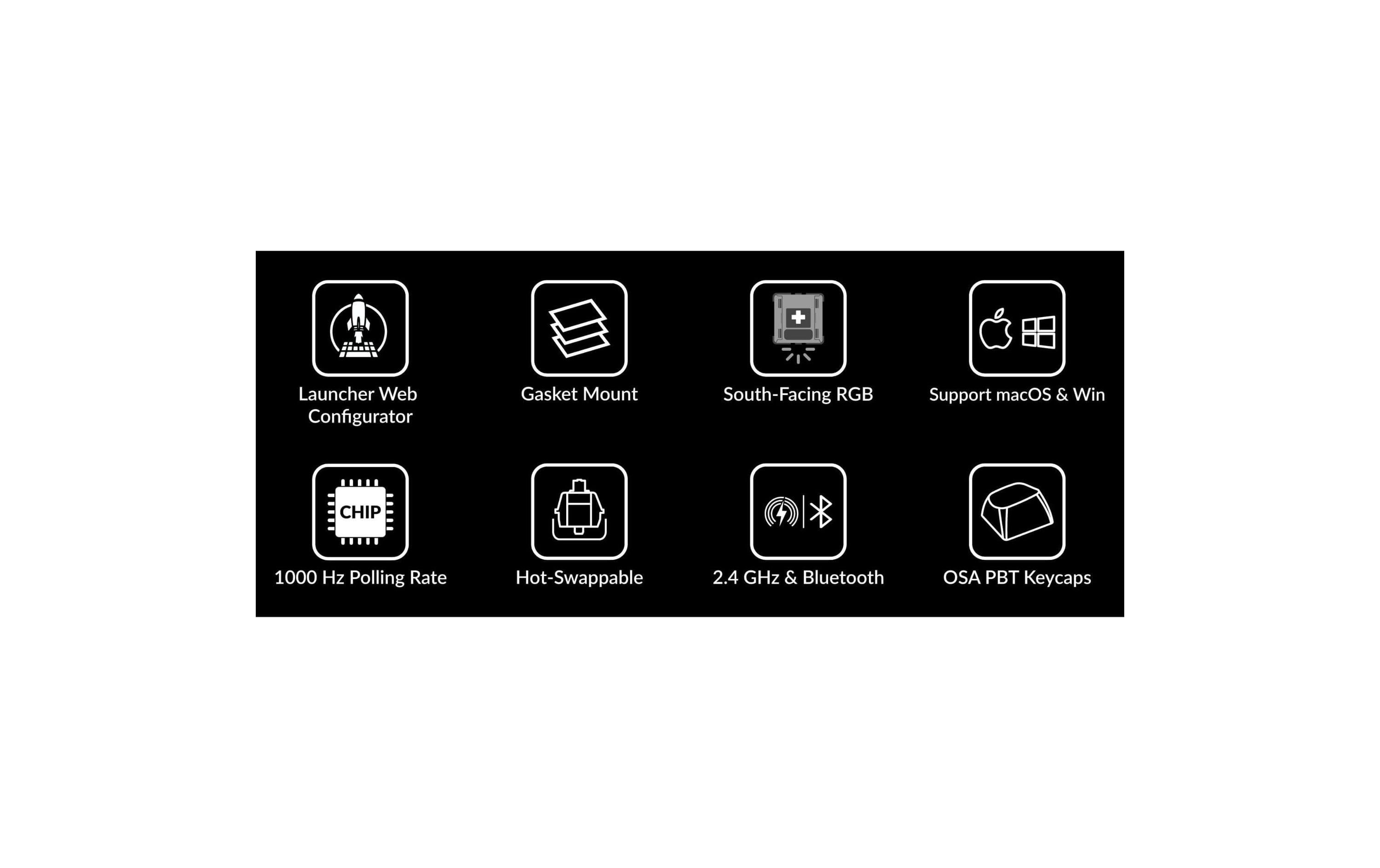 Keychron Gaming-Tastatur V1 Max Black Red Switch