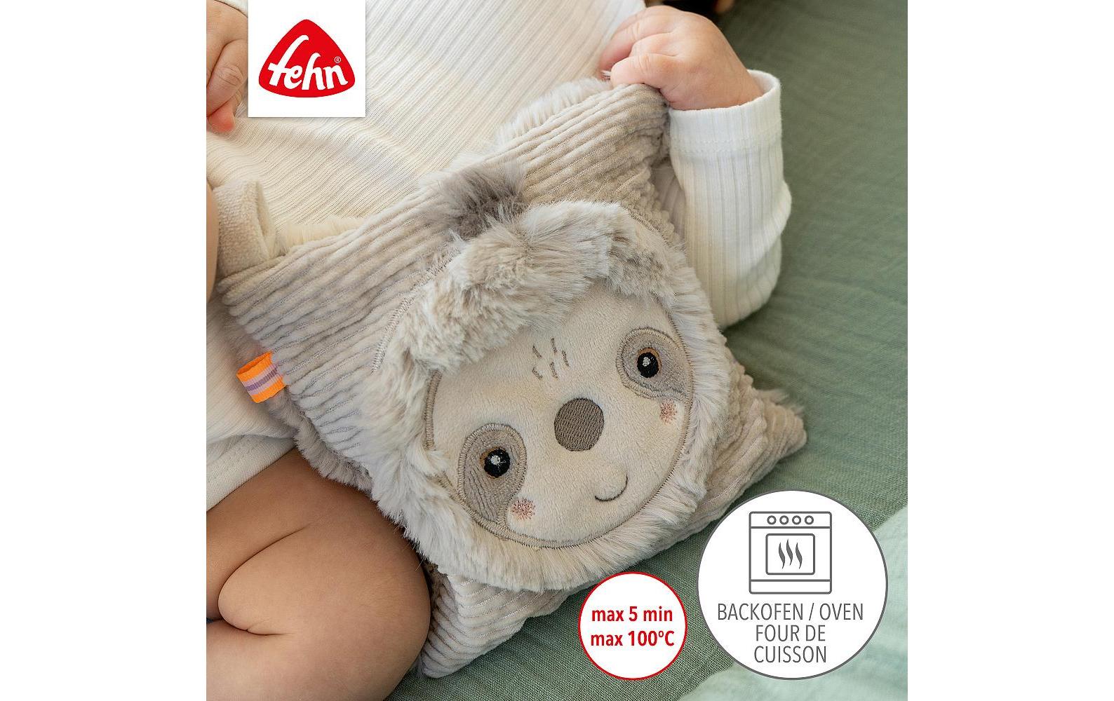 fehn Kirschkernkissen Faultier Grau/Beige