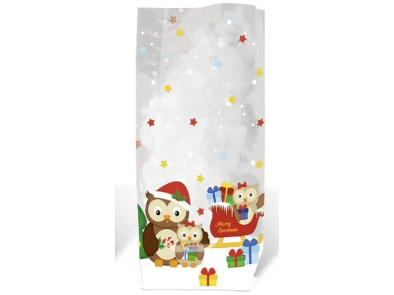 URSUS Guetzli-Verpackung Eule 14.5 cm x 23.5 cm, 10 Stück