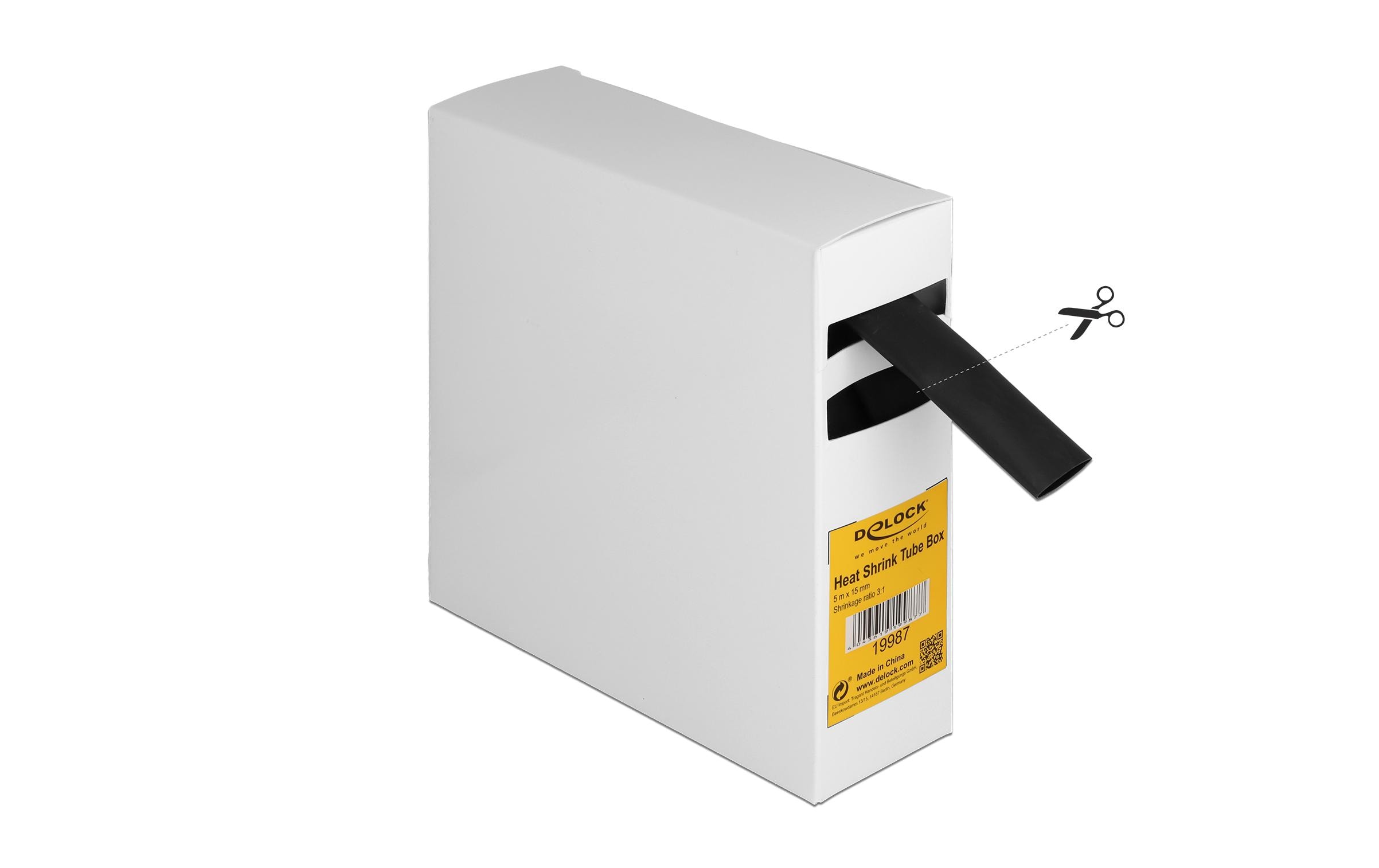 Delock Schrumpfschlauch Box mit Innenkleber, 5 m x 15 mm Delock Schrumpfschlauch Box mit Innenkleber, 5 m x 15 mm