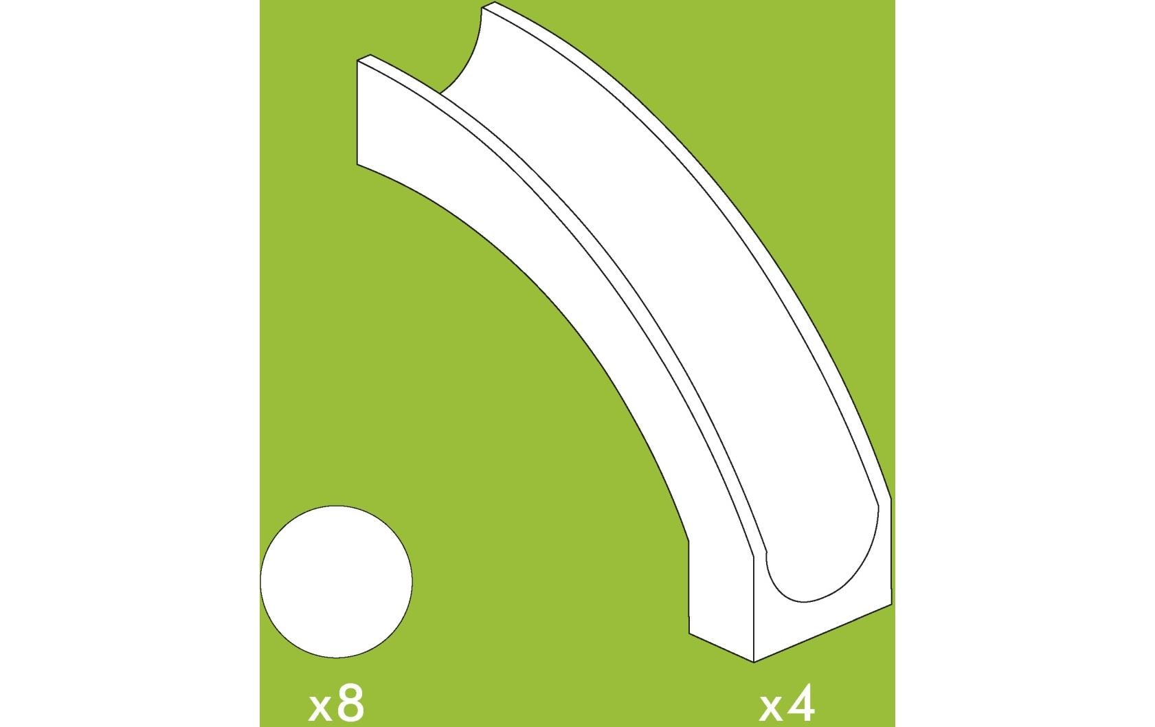 Hubelino Kugelbahn Rutsche Erweiterung 12 Teile