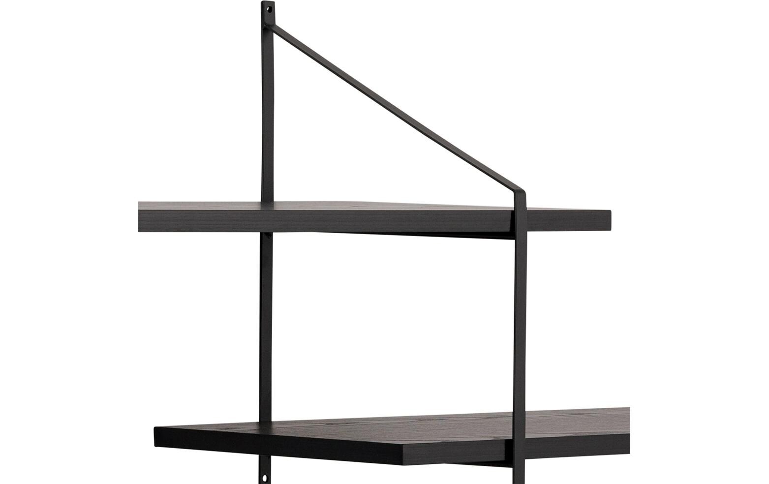 AC Design Wandregal Belfast 191 x 25,5 x 79 cm, Schwarz