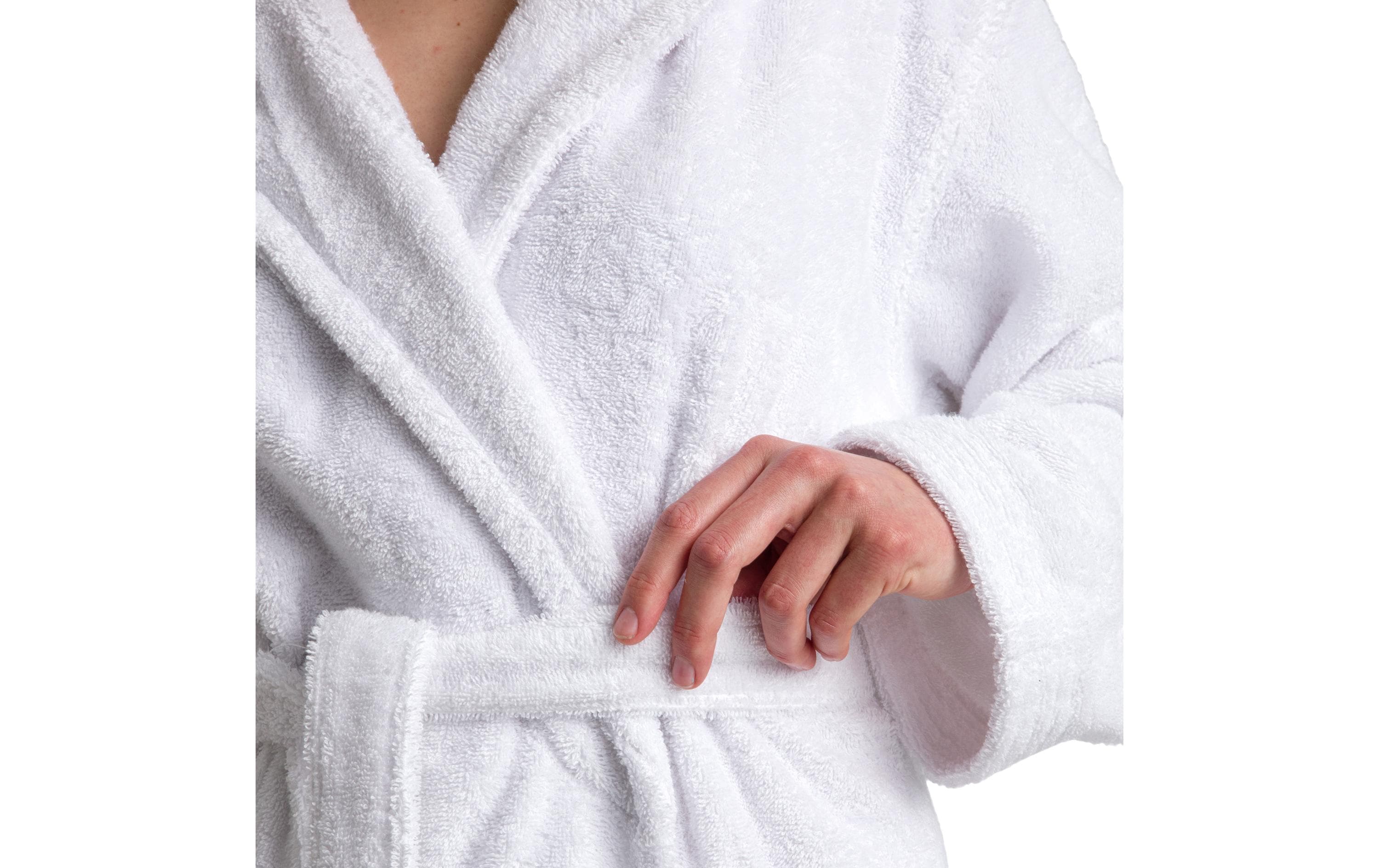 Möve Bademantel Superwuschel L, Weiss