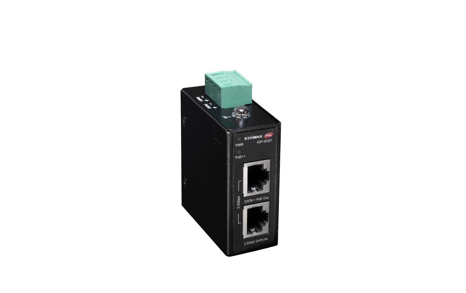 Edimax Pro PoE++ Injector IGP-203IT Industrie 90W, DIN-Rail