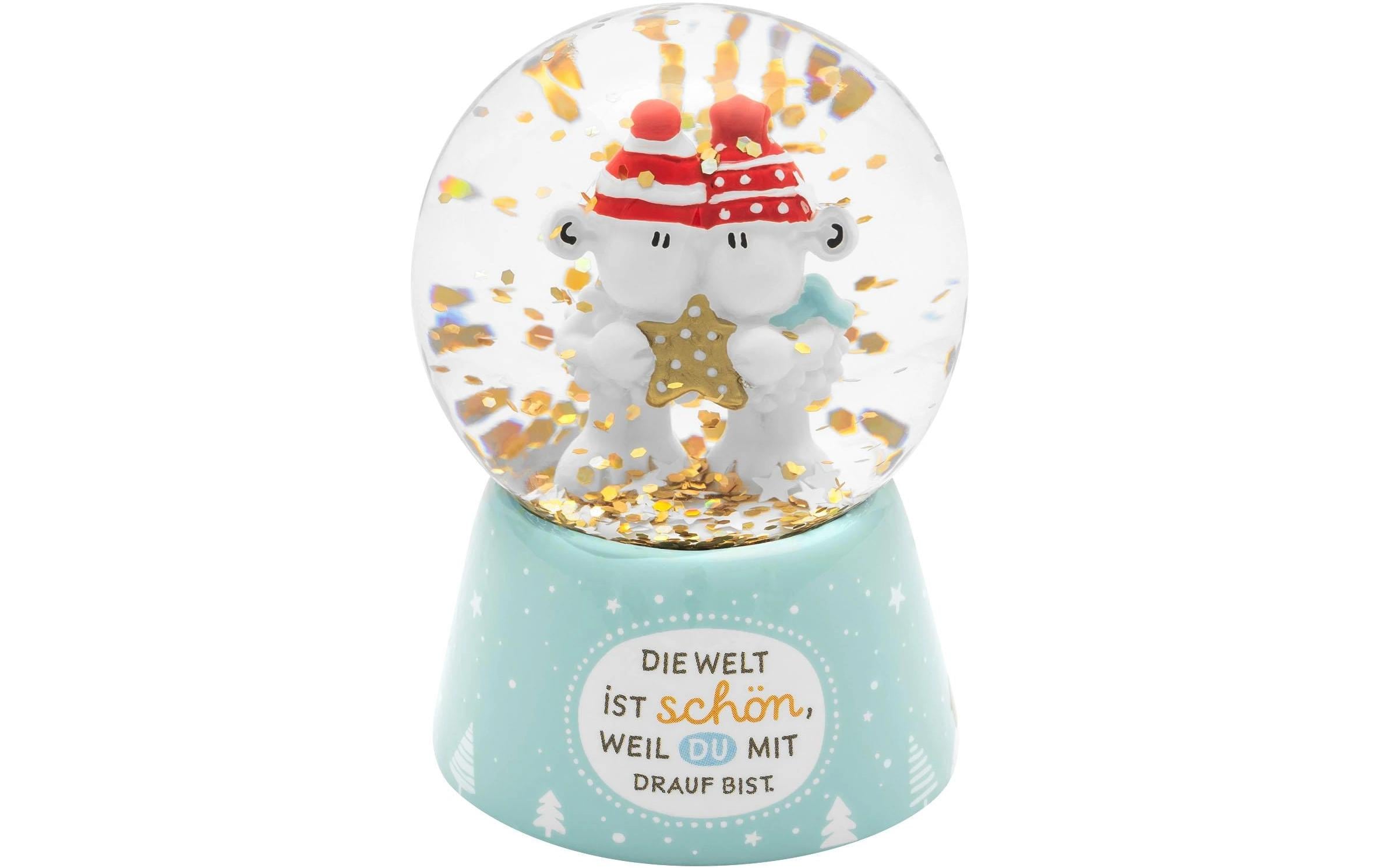 Sheepworld Schneekugel Welt 6.5 cm, Mehrfarbig