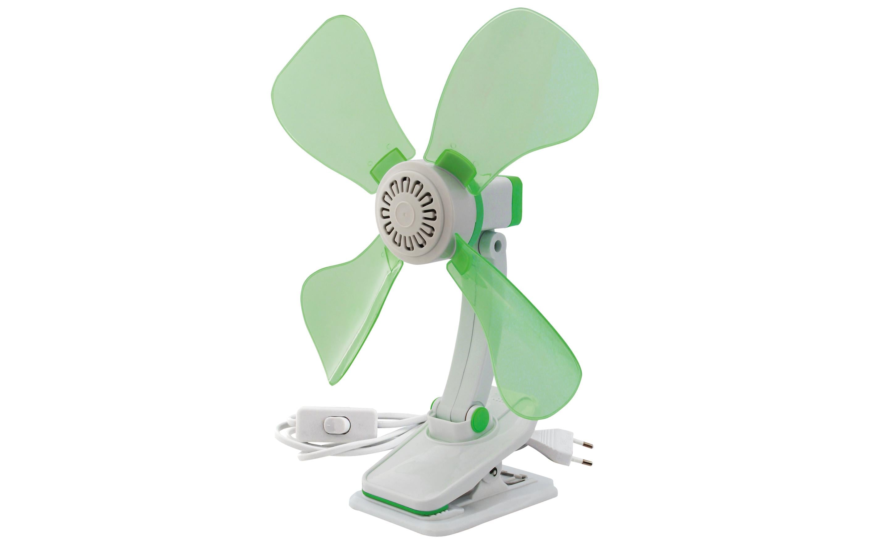Eurotrail Klammer-Ventilator 230 Volt Grün/Weiss