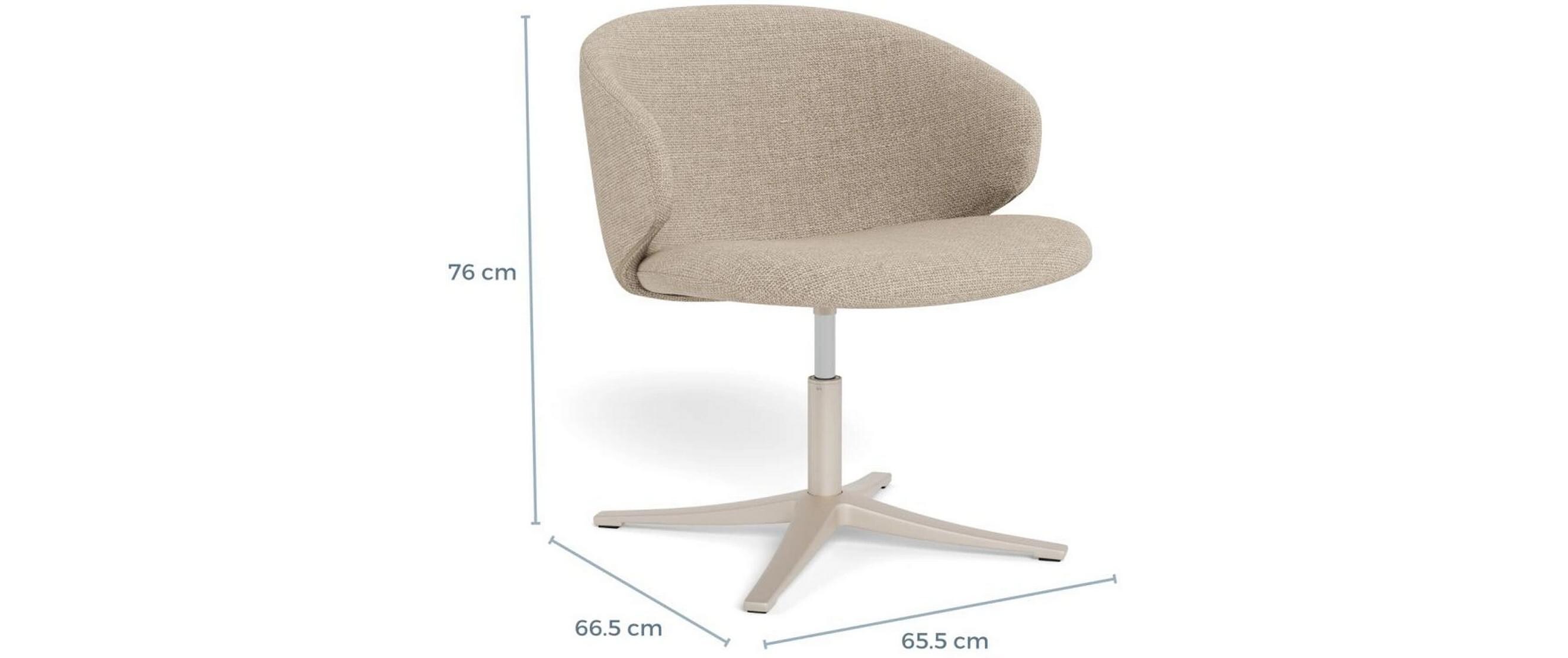 AC Design Sessel Ella Beige, 65.5 x 68 x 71 cm