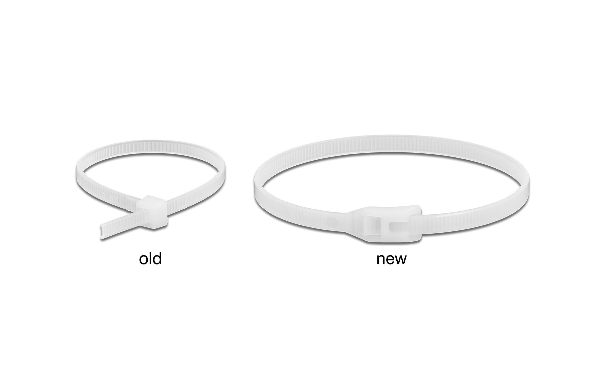 Delock Kabelbinder mit flachem Kopf Mehrfarbig 280 mm x 3.6 mm