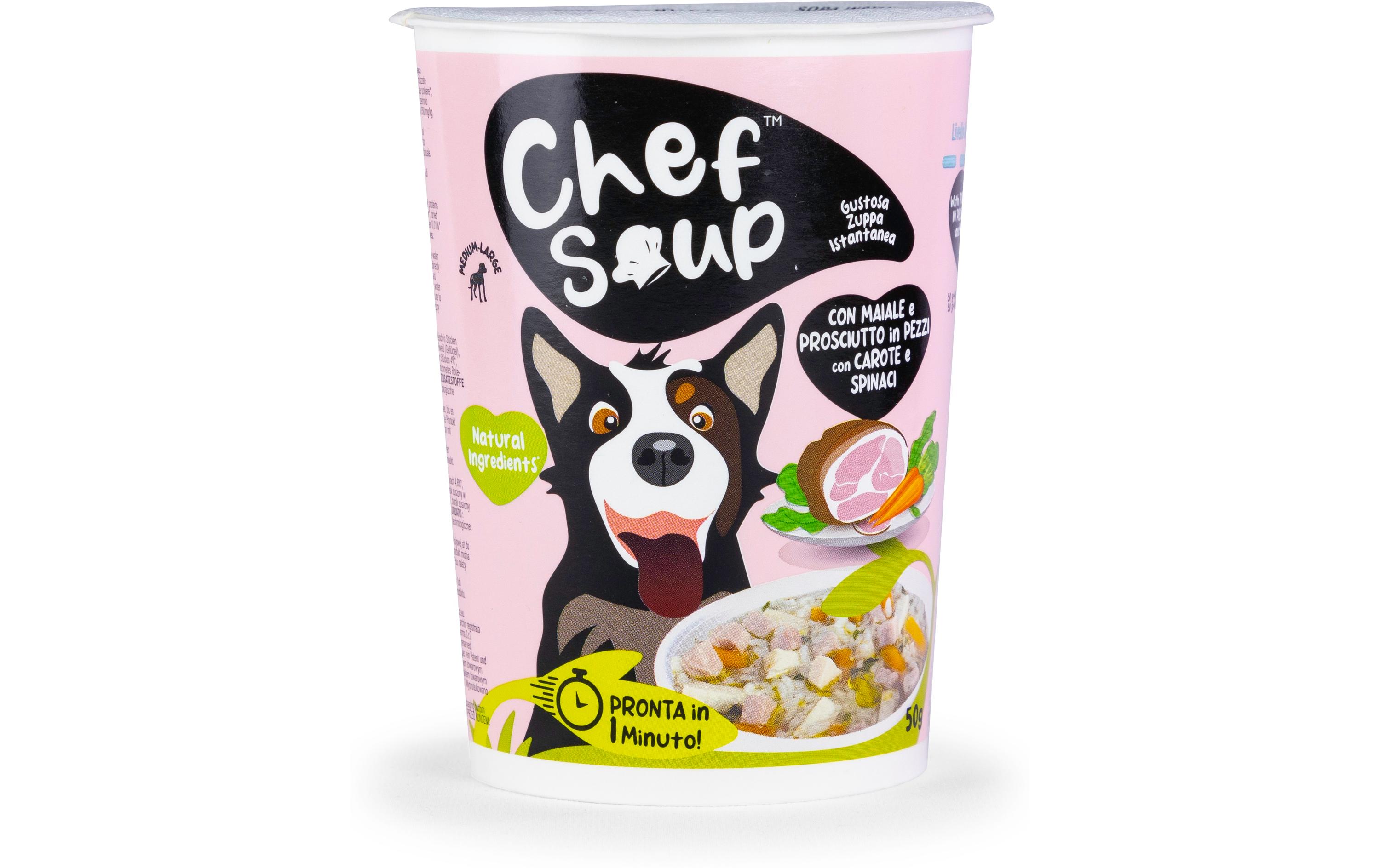 Chef Soup Schwein, Schinken, Spinat 50 g Chef Soup Schwein, Schinken, Spinat 50 g