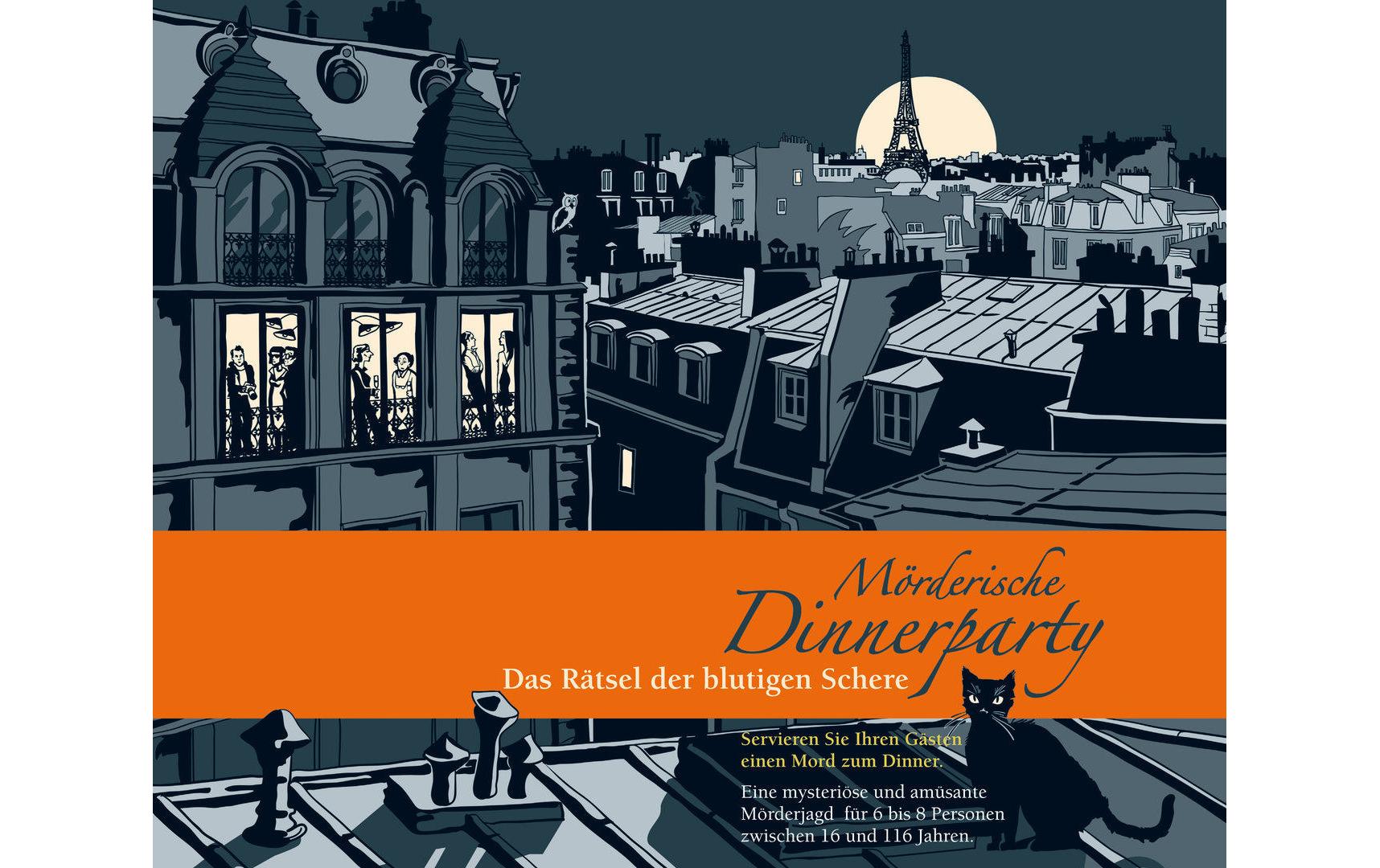 Blaubart Verlag Partyspiel Dinnerparty: Das Rätsel der blutigen Schere