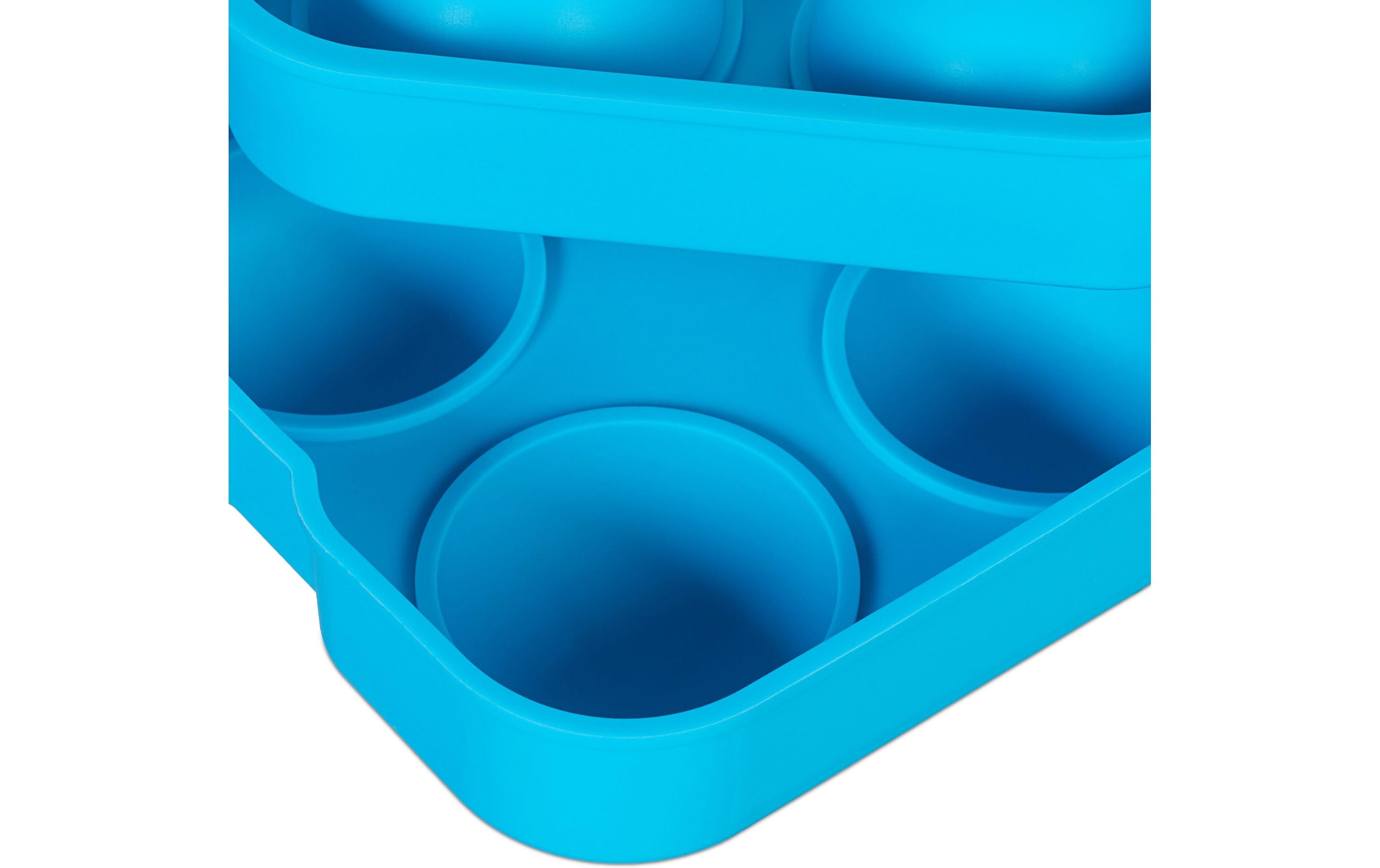 relaxdays Eiswürfelform Kugel 2 Stück, Blau