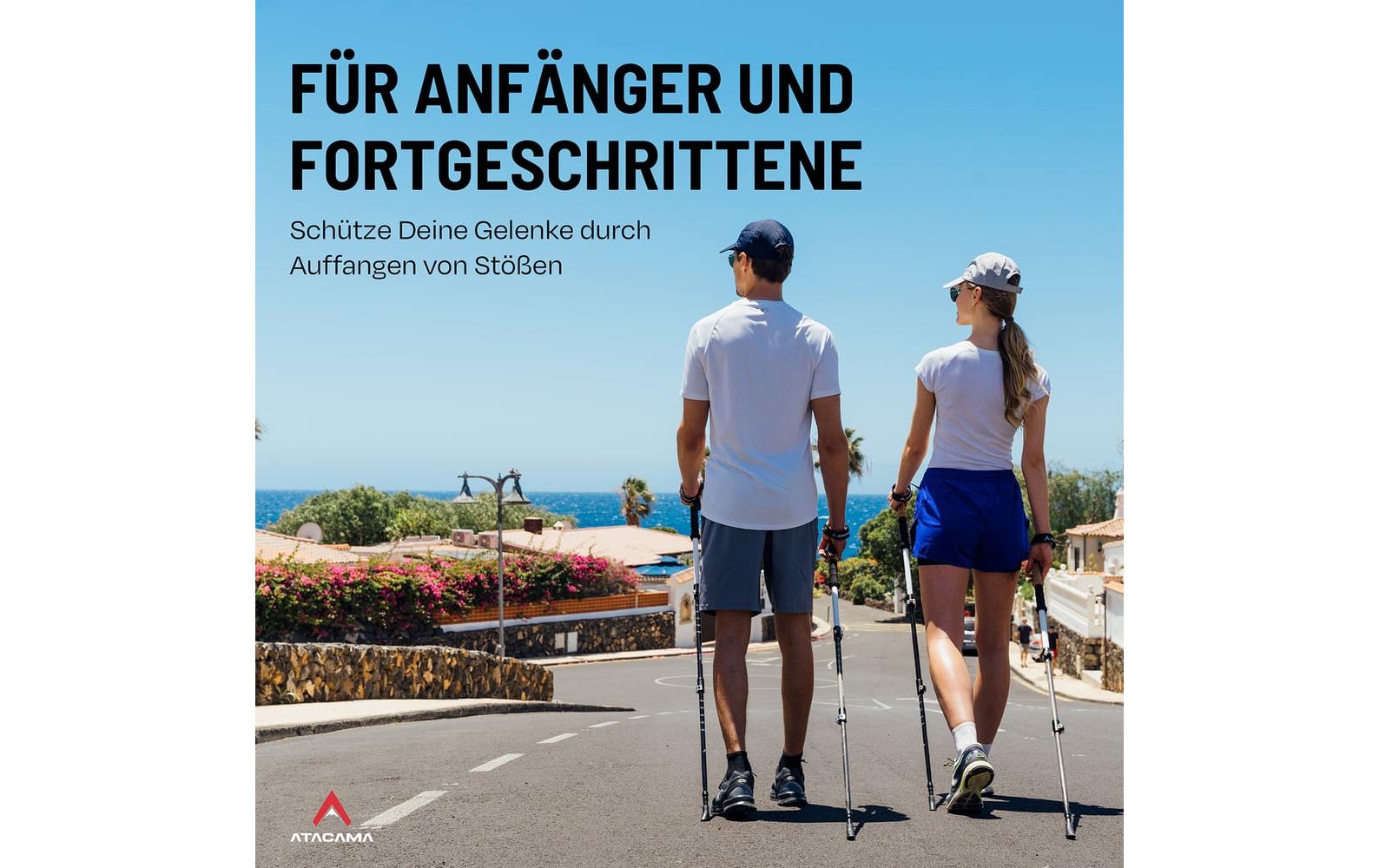 Atacama Nordic Walking Gummipuffer Wanderstockaufsatz 10er-Set