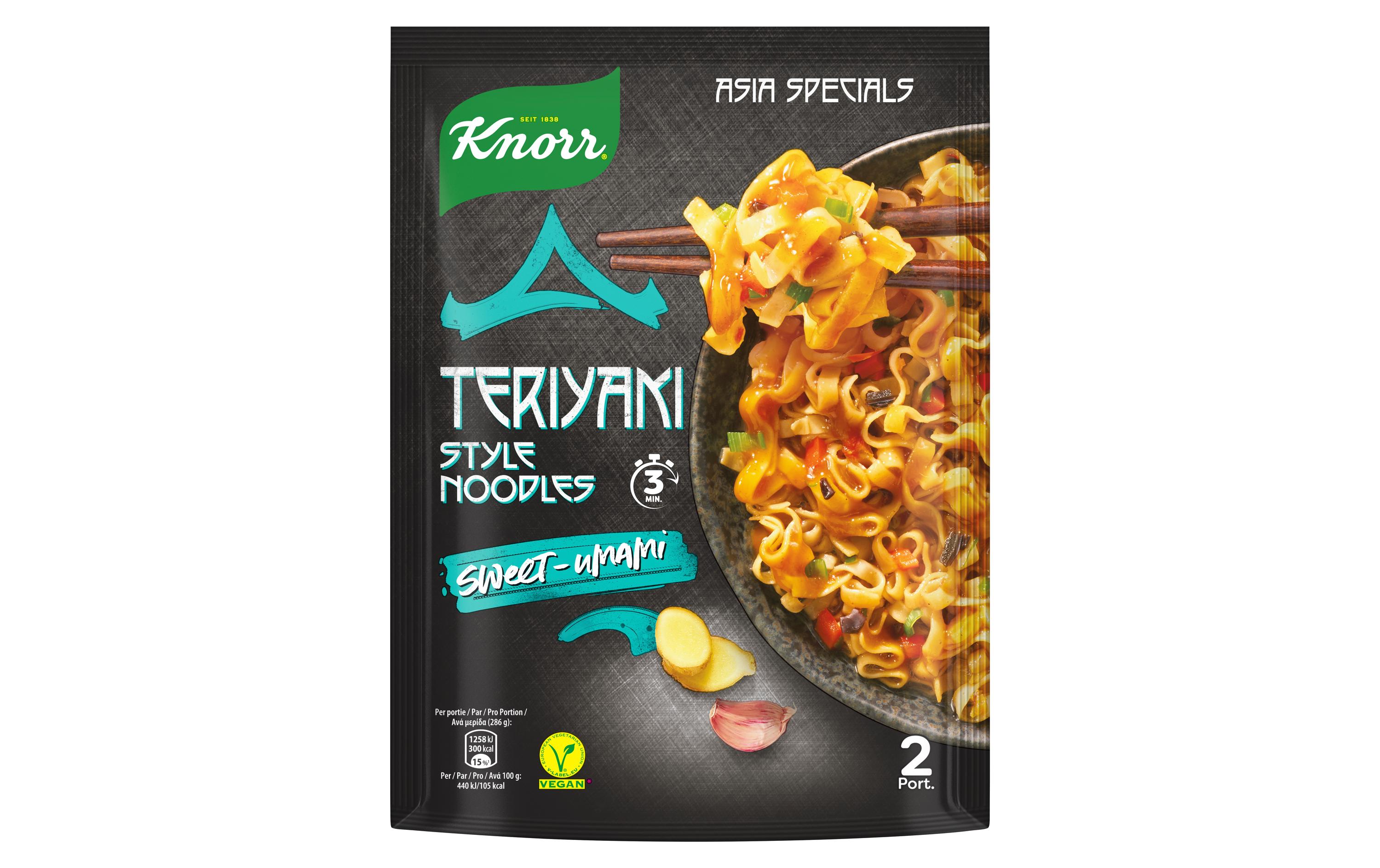 Knorr Asia Specials Teriyaki Style Noodles 2 Portionen Knorr Asia Specials Teriyaki Style Noodles 2 Portionen