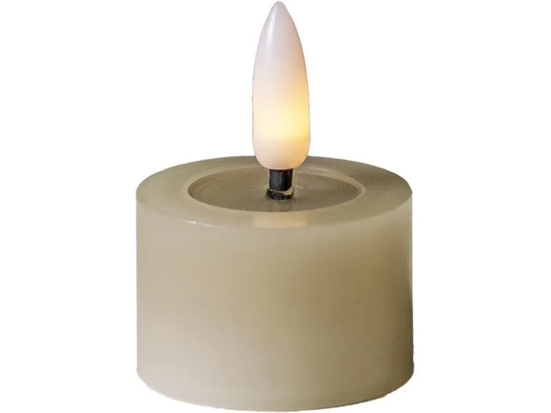 Star Trading LED Teelichter Set 2 Pack Flow 5 cm – Beige Star Trading LED Teelichter Set 2 Pack Flow 5 cm – Beige
