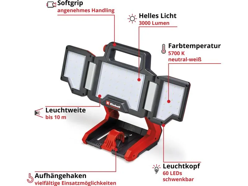 Einhell Akku-Lampe TP-CL 18/3000 Li Set – Solo Einhell Akku-Lampe TP-CL 18/3000 Li Set – Solo