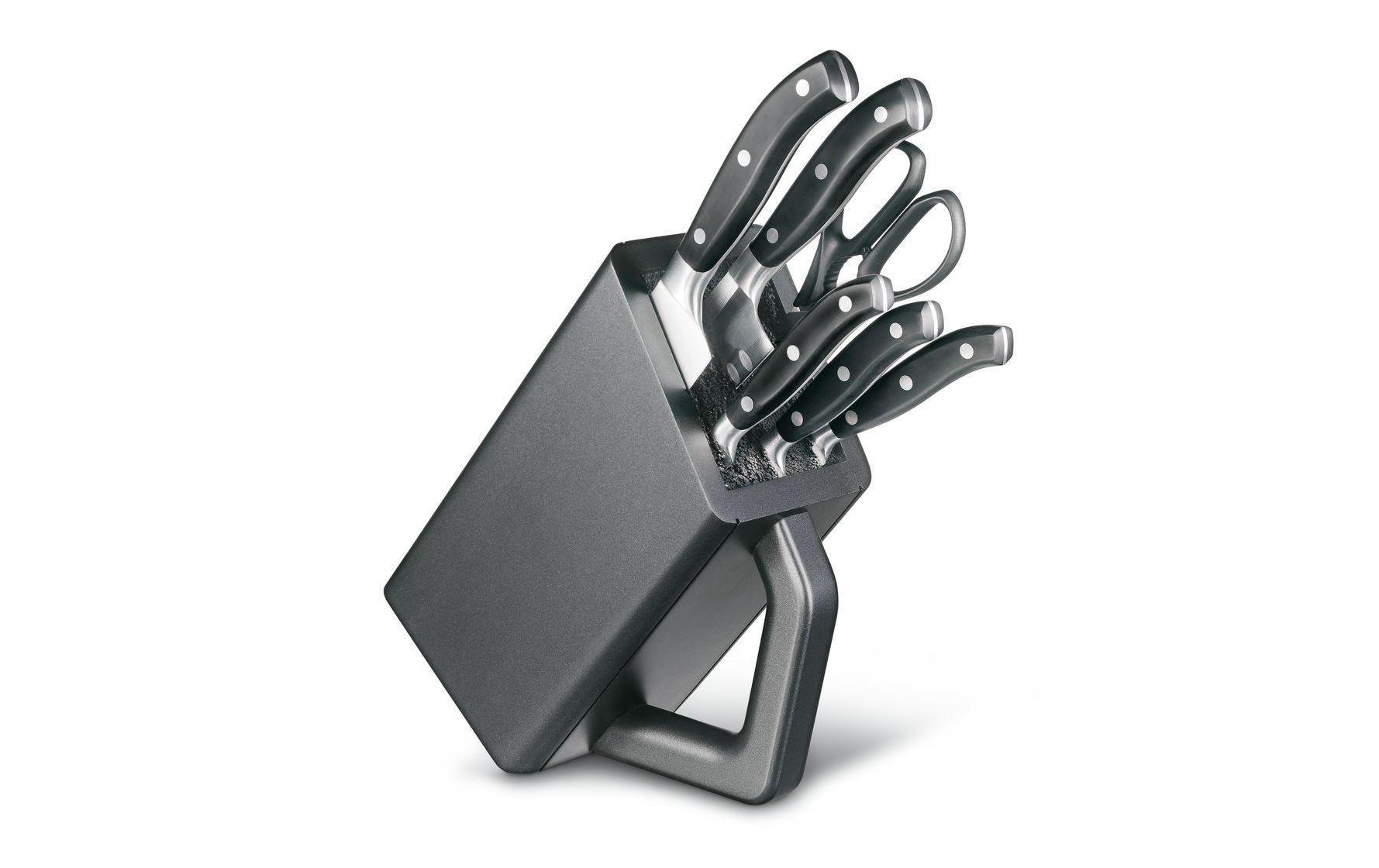 Victorinox Messerblock-Set mit Messer Grand Maitre Schwarz