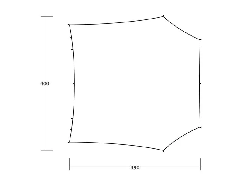 Outwell Tarp Louisiana TC 390 x 400 cm, Braun