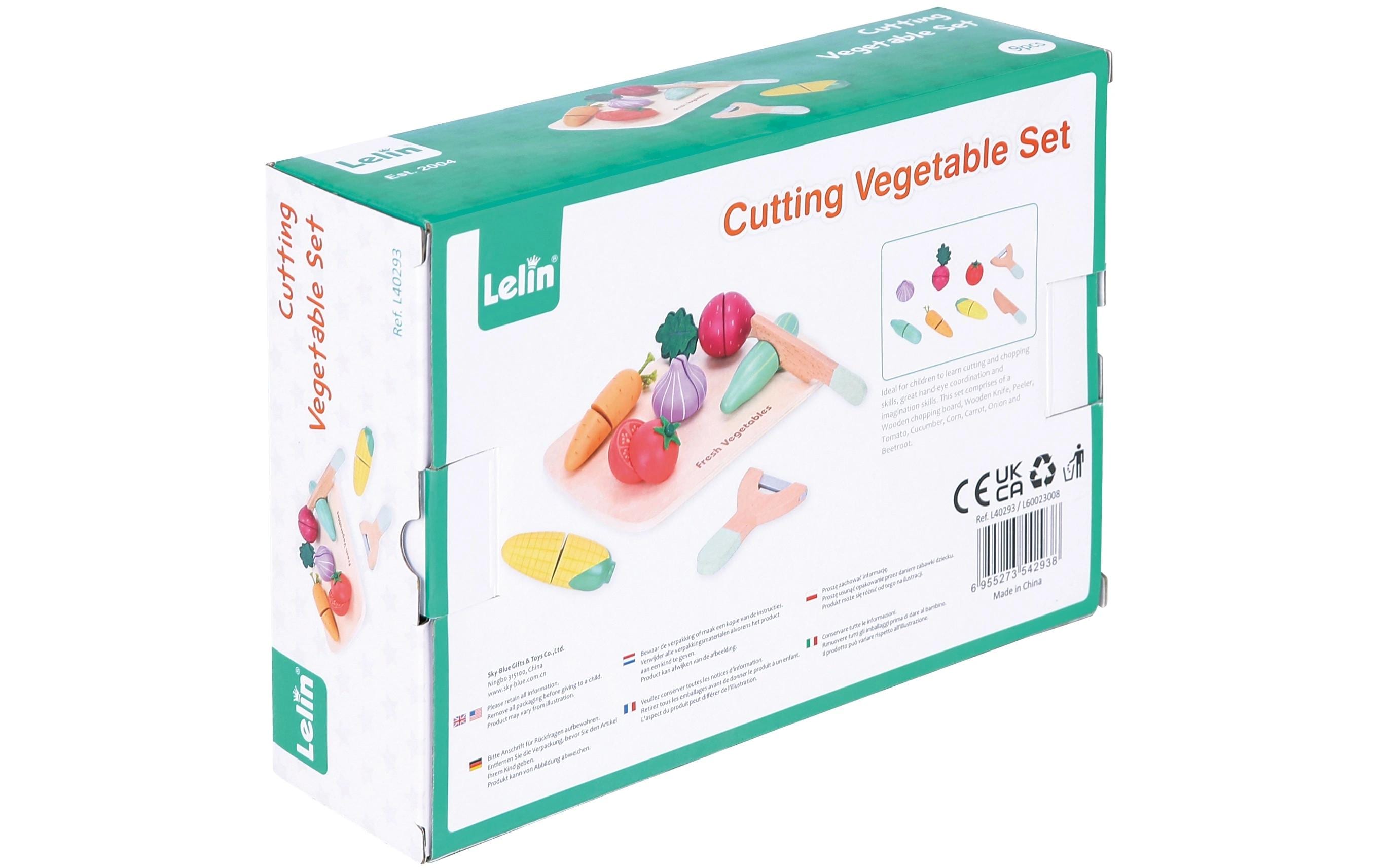 Spielba Holzspielwaren Spiel-Lebensmittel Gemüse-Set zum Schneiden