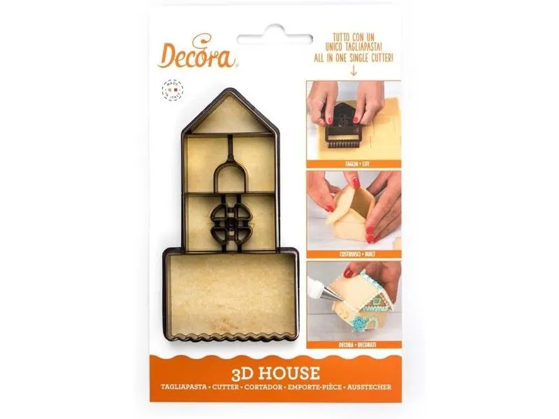 Decora 3D-Haus-Ausstecher Kunststoff Braun
