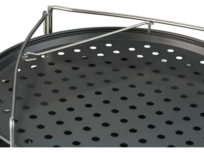 relaxdays Pizzablech Loch 4er-Set mit Gestell relaxdays Pizzablech Loch 4er-Set mit Gestell