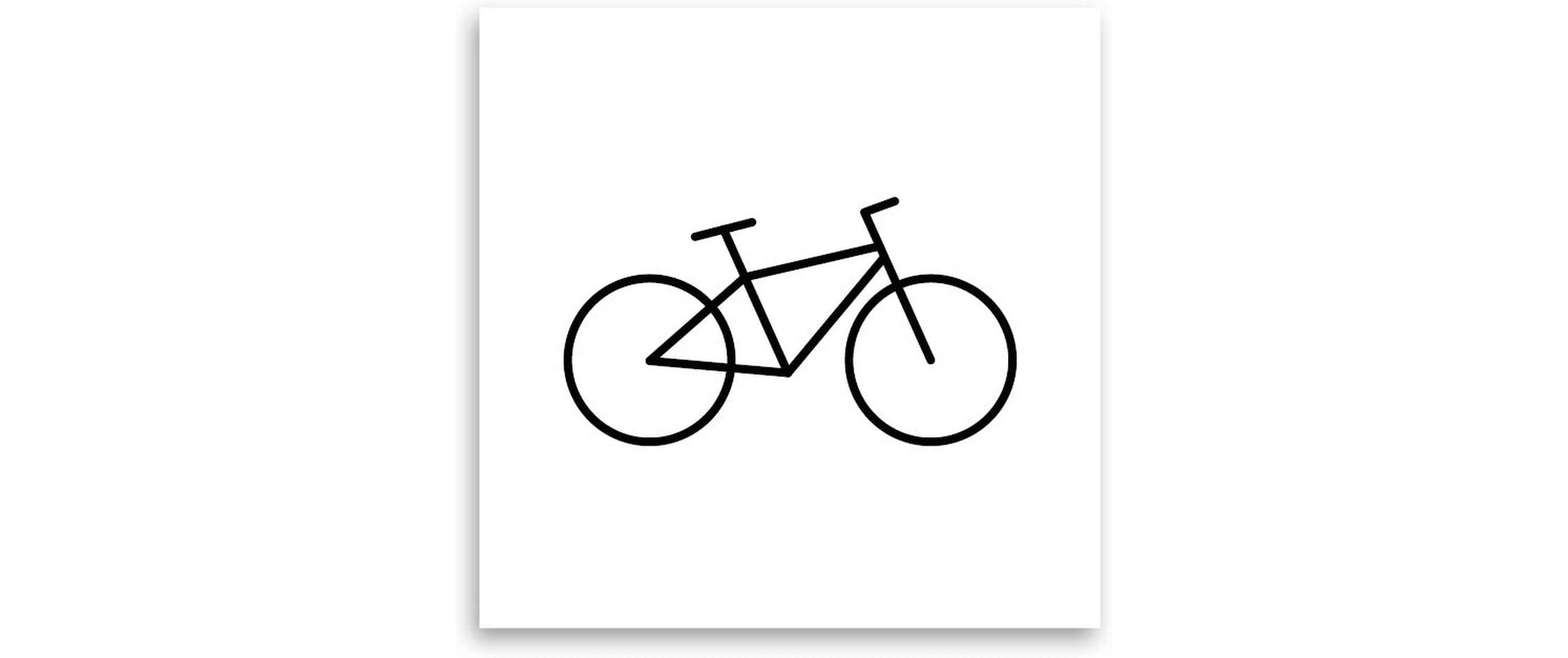 minink Tattoo Fahrrad Grösse: S (3.5 cm x 1.9 cm)