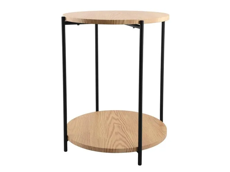 Schou Beistelltisch Ø 40 cm, Braun/Schwarz Schou Beistelltisch Ø 40 cm, Braun/Schwarz