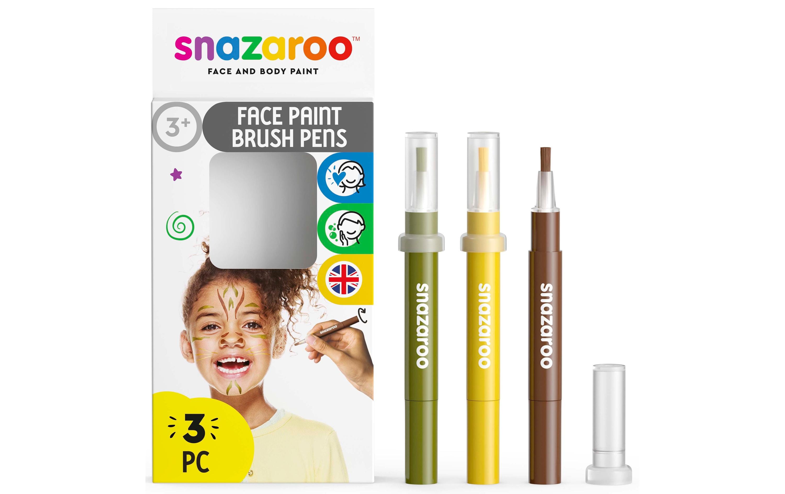 Snazaroo Zubehör Pinselstift Set 4 Dschungel, 3 Stück