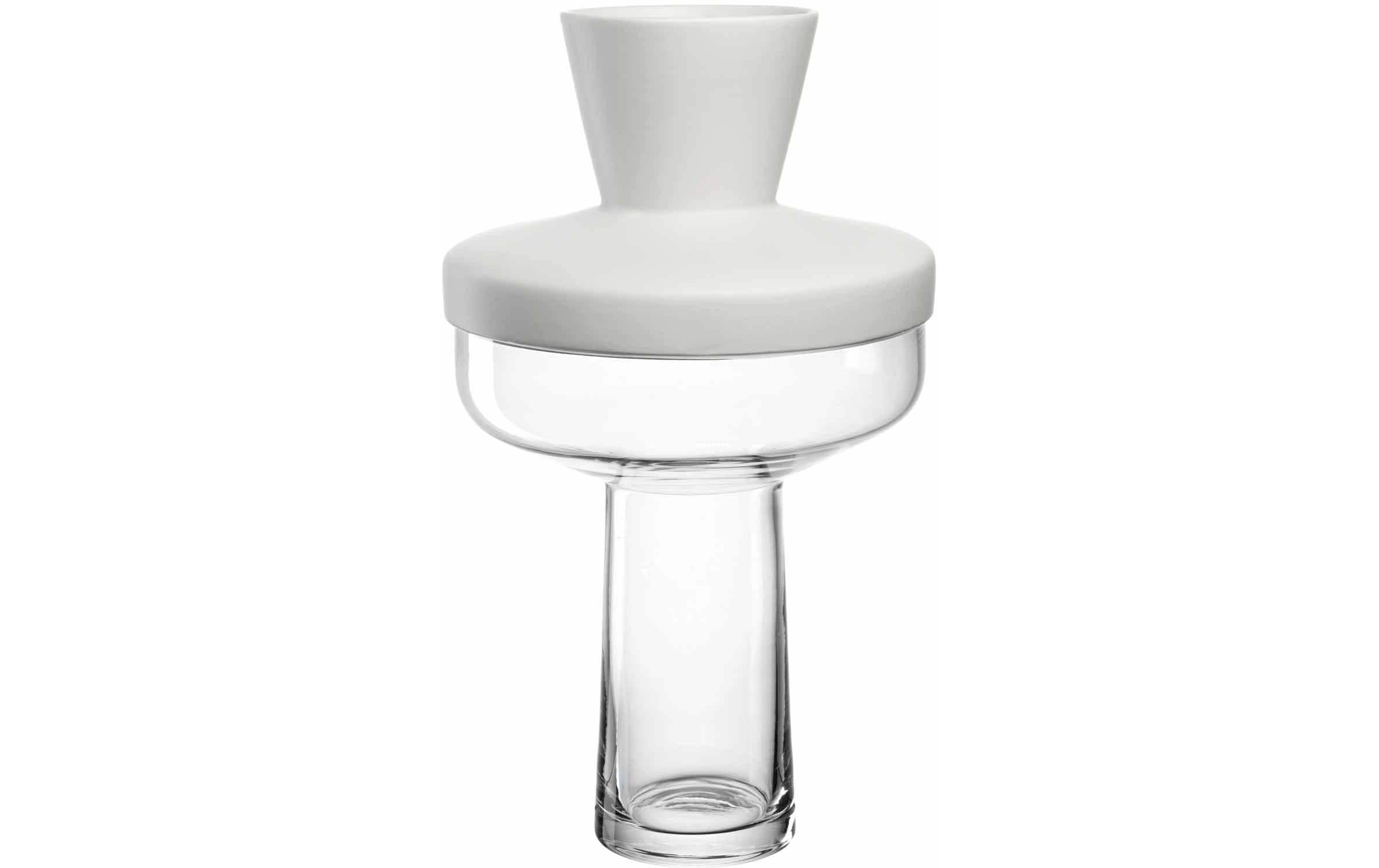 Leonardo Vase + Top Riva 36 cm, Transparent