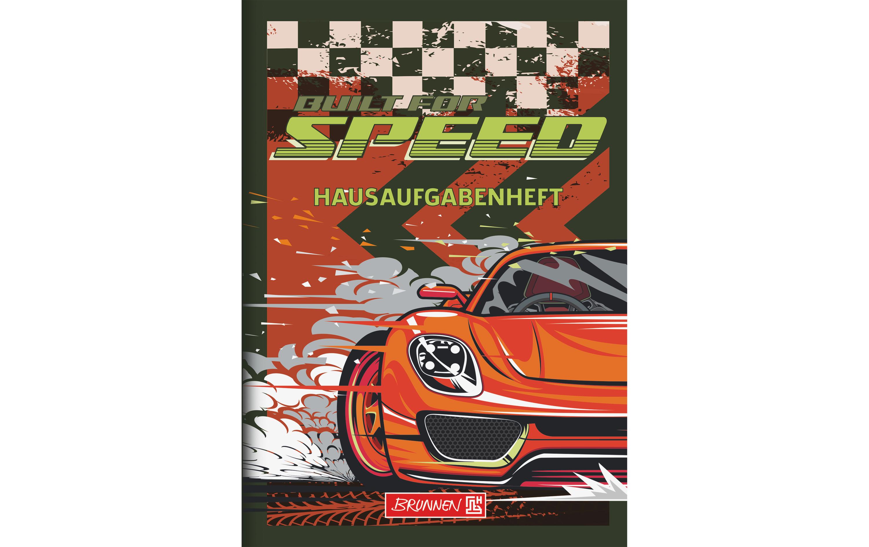 Brunnen Hausaufgabenheft Fast Wheels A5, 48 Blatt