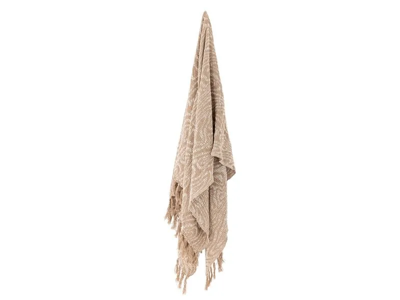 Bloomingville Decke Okapi 160 x 130 cm, Beige