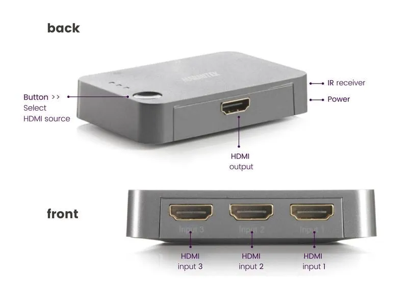 Marmitek Umschalter Connect 310 UHD 2.0 HDMI Marmitek Umschalter Connect 310 UHD 2.0 HDMI
