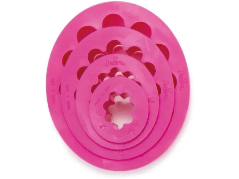 Decora Guetzli-Ausstecher-Set Ovale Kreise, gewellt, 4 Stück