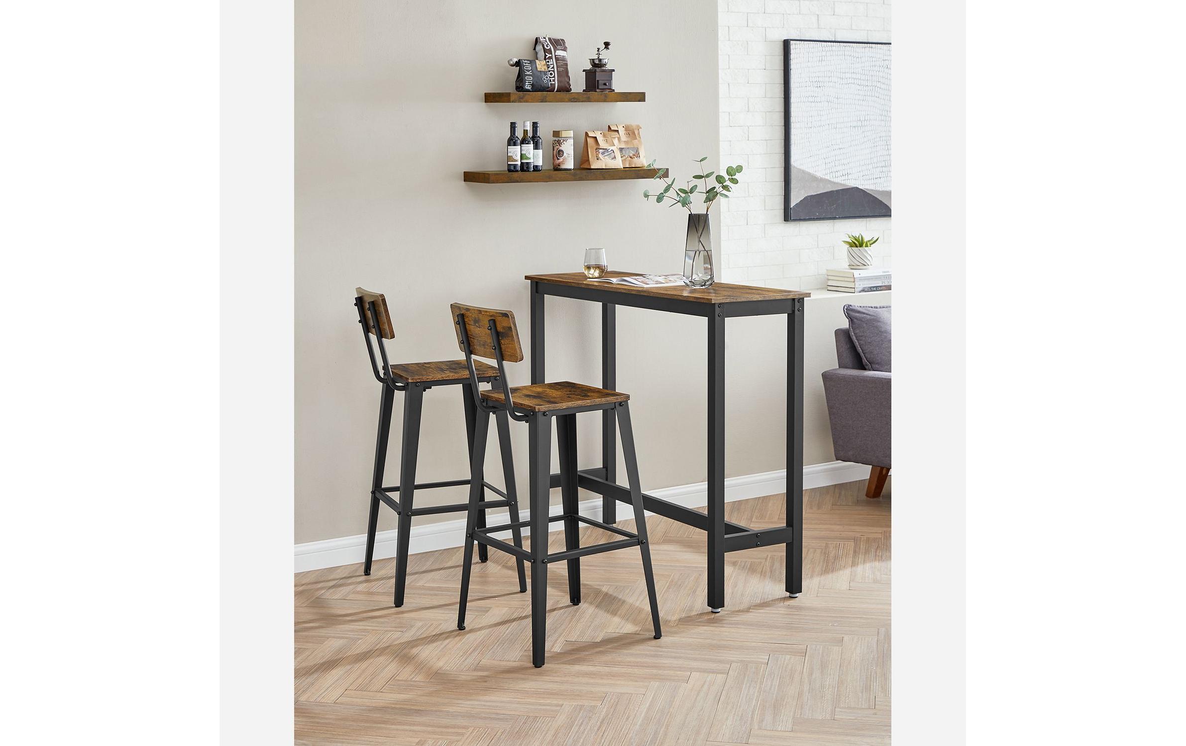 VASAGLE Barhocker 45.4 x 45.4 x 102.2 cm, 2er Set