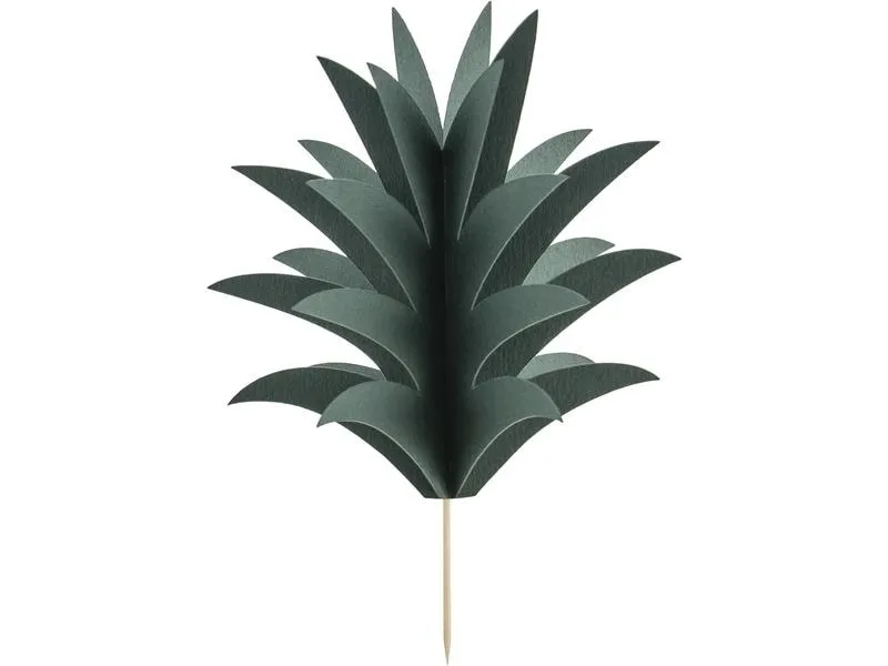 Partydeco Kuchen-Topper Aloha Ananas 6 Stück, Grün