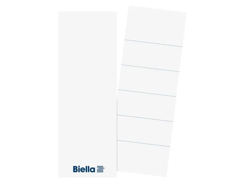 Biella Rückenschilder 5.1 x 14.3 cm, 25 Stück, Weiss Biella Rückenschilder 5.1 x 14.3 cm, 25 Stück, Weiss