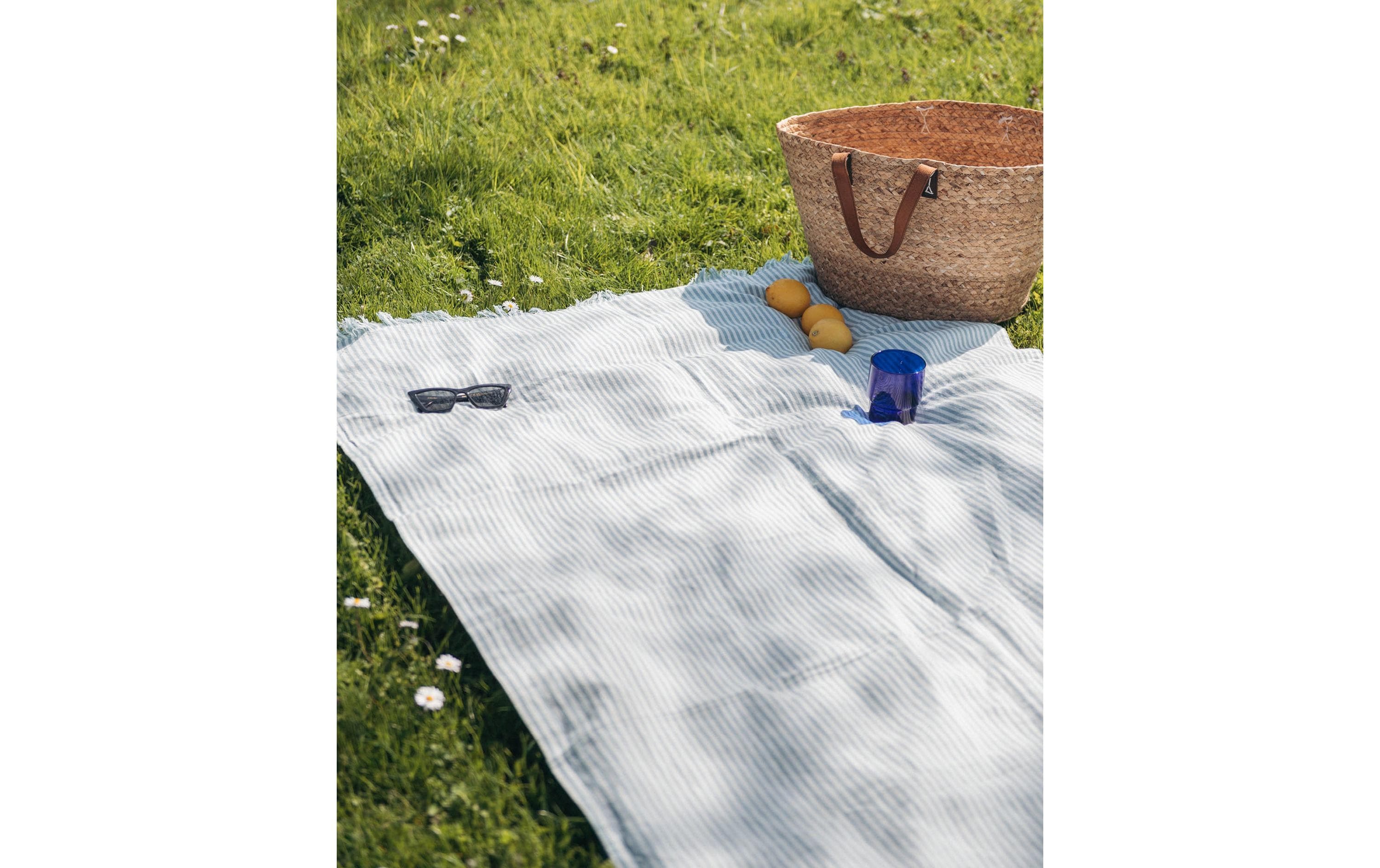 Esmée Strandtuch -Set Sol 100 x 190 cm, Weiss/Blau